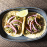 Cochinita pibil (pork) tacos.