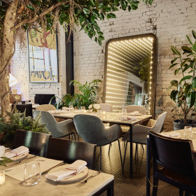 Rossi’s interiors include plants and other soft touches.