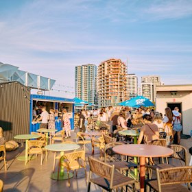 The rooftop at Moon Dog Wild West.