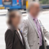 William Tyrrell’s foster parents arrive at Downing Centre Local Court on Monday.