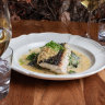 Charcoal grilled market fish at Ates in Blackheath.