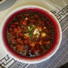 Mullet with pickled chilli.