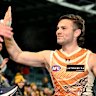 Nick Watson was all smiles after the Hawks’ win in Launceston.