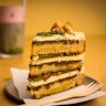 Layer cake by the slice at Raya.