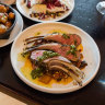 Gundagai lamb cutlets at Three Blue Ducks, Nimbo Fork.