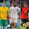 The battle of the jerseys. World Cup teams Australia, Tunisia, Belgium and Mexico compete in the style stakes.