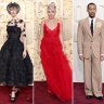 Black, white and red all over: The Golden Globes red carpet top trends
