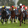 Grebeni races clear for one of his wins at Rosehill during his winter hat-trick.