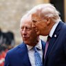 Donald Trump (right) calls King Charles a “great gentleman”.