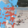 From Bondi to Byron: Wealthy suburbs with shrinking populations