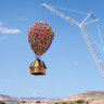 The recreated house from Pixar’s Up will be suspended in the air. 