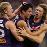 As it happened: Dockers dump Dogs with decisive last term; Geelong celebrate big win and Cameron’s 600th goal