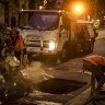 Sinkhole opens up in Melbourne CBD
