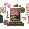 In your home, shades of pink and green should always be seen