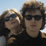 Elle Fanning and Timothee Chalamet in A Complete Unknown.