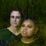From left: Suzannah Henty with Keicha Day. Both women want the Henty name and monuments to the family removed from the area due to the Henty settlers removing Indigenous people from their land, killing many in the process in the 1830s. They want place names to honour Indigenous culture and markers recognising the sites of massacres. Henty became aware of her family’s role in what she called genocide only when she heard a lecture given by a Gunditjmara man at university. Day says of meeting Henty: “I truly believe that the ancestors brought us together – where we’re supposed to be here at the right time. And so I’m going to honour that.”