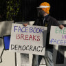 Protests about Facebook’s influence have not slowed its growth. 