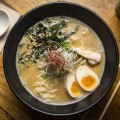 Misoya Special ramen with pork belly, jammy egg and miso.