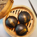 Custard buns with salted duck egg yolk at  Golden Lily restaurant in Box Hill. 