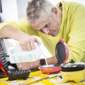 Neil McMahon tests out the snack maker gadgets 