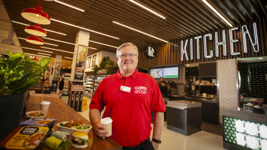 Coles chief executive Steven Cain at the company’s first ‘grocerant’ store in Tooronga.