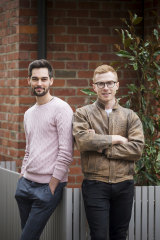 Elias Brown (L) and Ben Nielsen are renting in St Kilda and saving for a home.