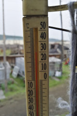 A thermometer shows 30 degrees in Verkhoyansk about 11pm on June 21.