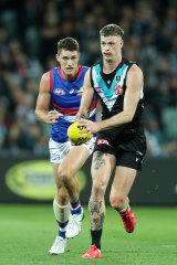 Peter Ladhams on the run for Port Adelaide.