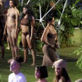 Savage x Fenty Show: Rihanna walks on stage after Savage X Fenty fashions are shown.