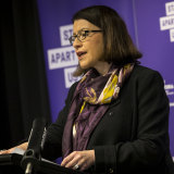 Health Minister Jenny Mikakos on Sunday at a press conference about existing restrictions being left in place.