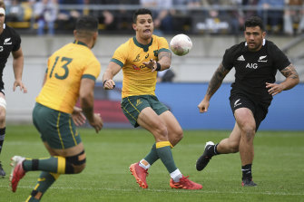 Matt To’omua in action for the Wallabies during last year’s Bledisloe Cup.