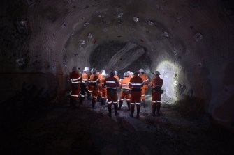 Visitors inspect Kirkland Lake’s Gold Mine near Bendigo, Victoria. 