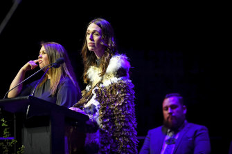 Prime Minister Jacinda Ardern at the second anniversary memorial service. Survivors of the Chrstchurch shootings say an appeal will only retraumatise grieving families. 