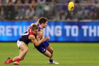 Demon Kade Chandler has been banned for this tackle on Eagle Luke Foley