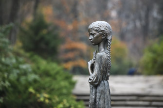 A monument to the victims of the Holodomor who died of starvation in 1932-33, in Kiev, Ukraine.