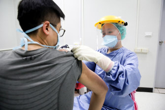 Only one per cent of the Taiwanese have been vaccinated. 