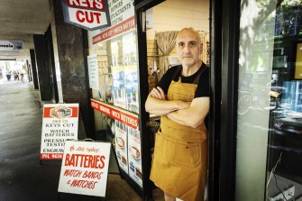 Arthur Tsakalakis’s, of Master Cobblers on Collins Street in the city says January was a poor trading period.