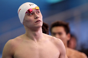 Disgraced Chinese swimmer Sun Yang.
