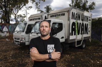 Tim Bishop, director of removalist company Man with a Van, says half his staff are out of action.