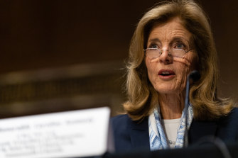 Caroline Kennedy at her Senate foreign relations committee confirmation hearing in Washington on Thursday.