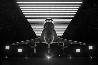 The planned jet will carry 65 to 80 passengers at speeds twice those of conventional craft.

