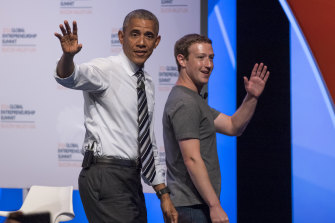 President Barack Obama and Facebook founder Mark Zuckerberg in 2016. The Silicon Valley elite used to have a much more cordial relationship with the White House.