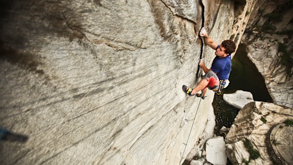 Duncan climbing in Xi'an, China.