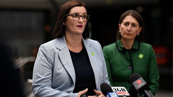 Going their own way: NSW Education Minister Sarah Mitchell with Premier Gladys Berejiklian.