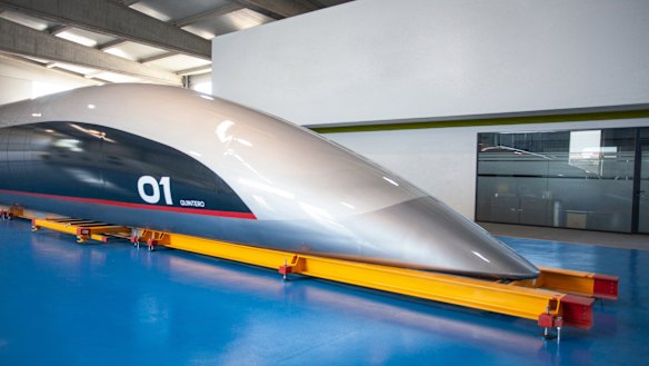 Commuters would travel in capsules as part of the "ultra high-speed" hyperloop system proposed for Australia. 