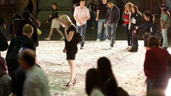 Michael Landy's Acts of Kindness in Martin Place in 2011.