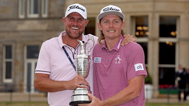 Cameron Smith and his caddie Sam Pinfold.