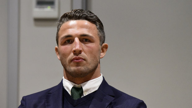 South Sydney Rabbitohs star Sam Burgess is in hot water over his "kangaroo court" comments.