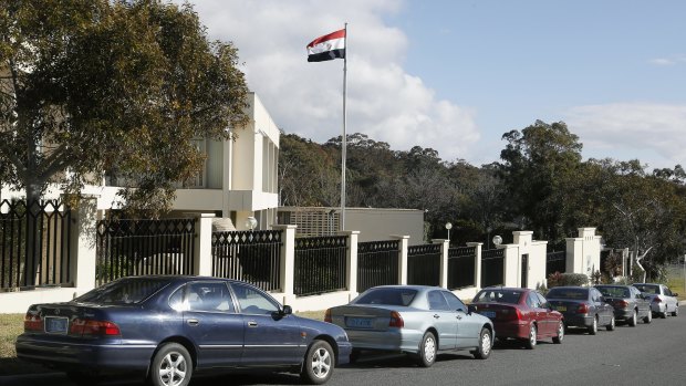 Egypt's embassy has racked up $12,609 worth of fines from 107 infringements.
