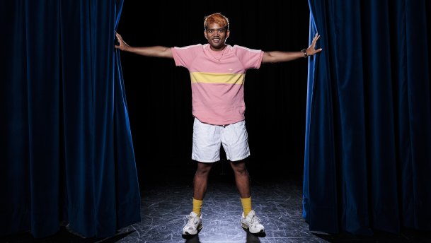 Vonne Patiag at the newly renovated Bondi Pavilion where his short film Too Many Ethnics will screen during Flickerfest.